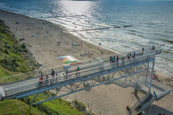 Rewal, Trzesacz picturesque resort town on the Baltic Sea — Stock Photo, Image