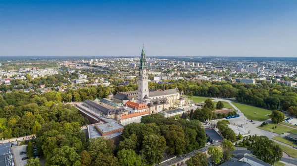 Πολωνία Τσστοτσόβα Jasna Gras Οχυρωμένο Μοναστήρι Και Εκκλησία Στο Λόφο Φωτογραφία Αρχείου