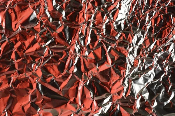 Marszczone folii aluminiowej — Zdjęcie stockowe