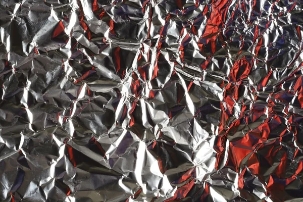 Marszczone folii aluminiowej — Zdjęcie stockowe