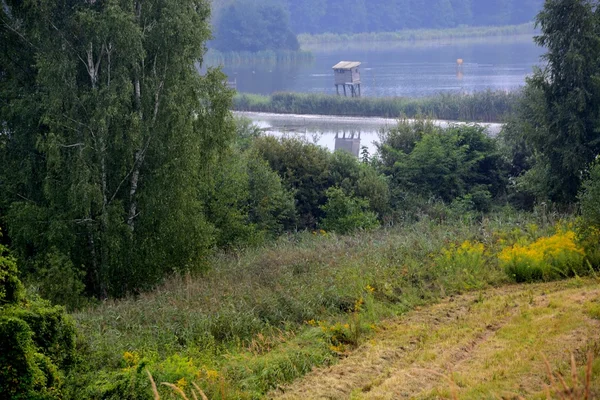 Landschap met jacht toren — Stockfoto