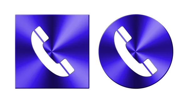 電話、円形と正方形の金属製のボタン — ストック写真