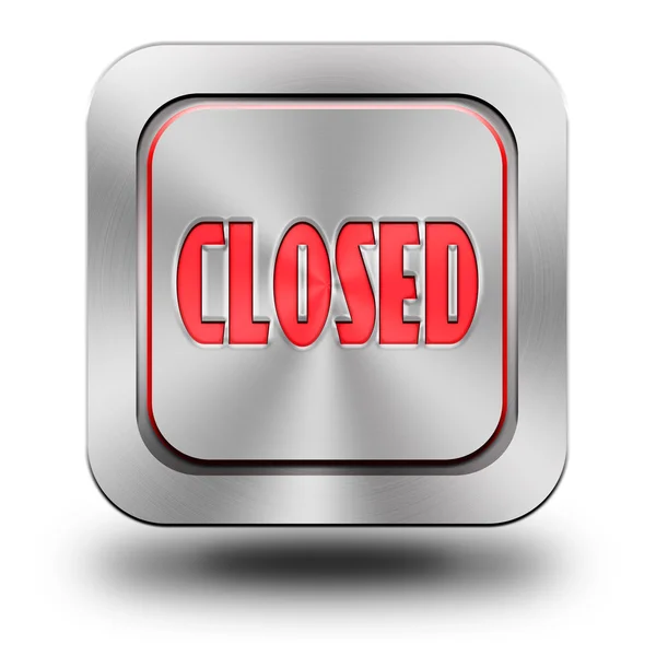 Closed aluminum glossy icons — Stock Photo, Image