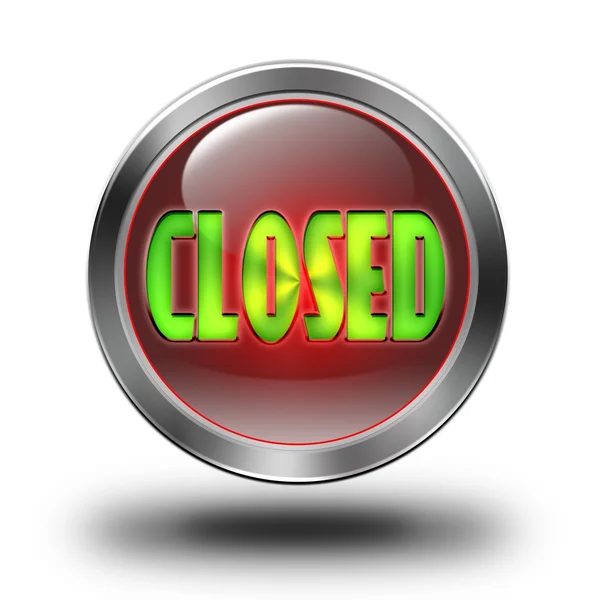 Closed glossy icon — Stock Photo, Image