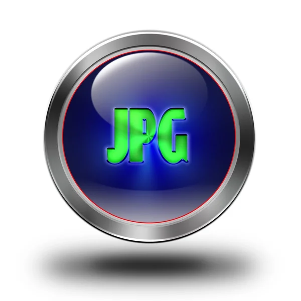 JPG глянцевая иконка — стоковое фото