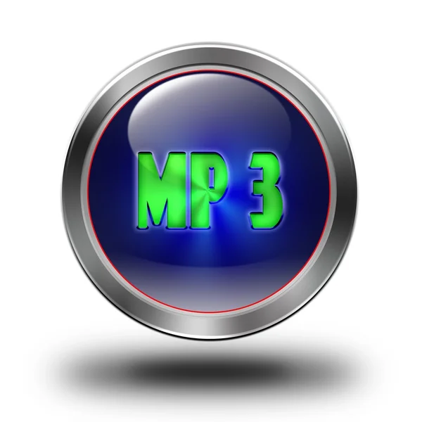 MP3 glossy icon — Stock Photo, Image