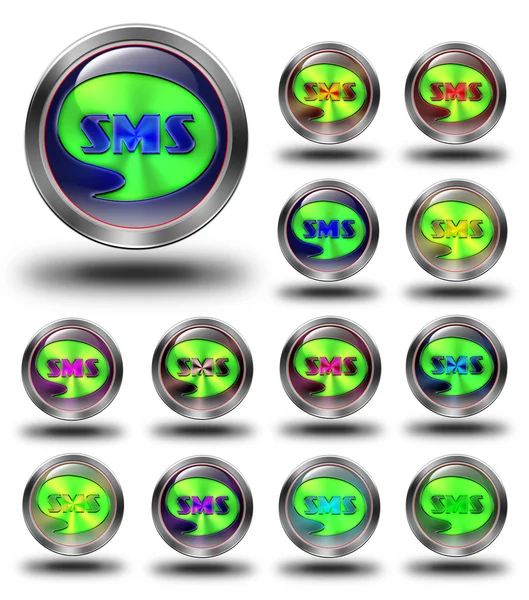 Sms glossy icons, crazy colors — Stock Photo, Image