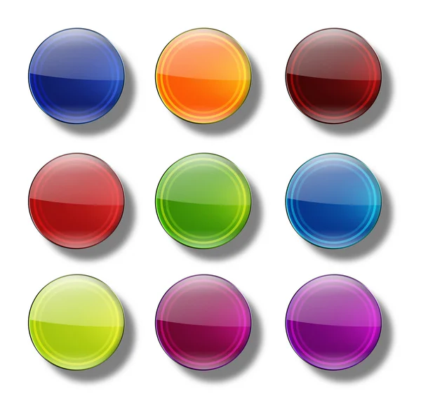 Web buttons glossy- round. — Stock Photo, Image