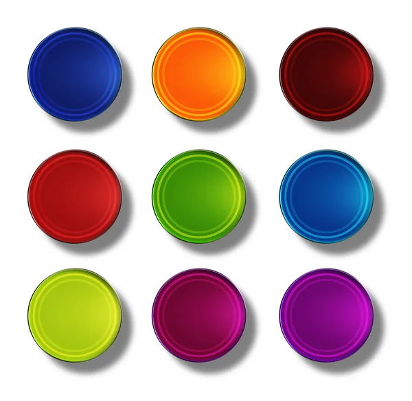 Web buttons glossy- round. — Stock Photo, Image