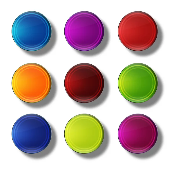 Web buttons glossy- round. — Stock Photo, Image