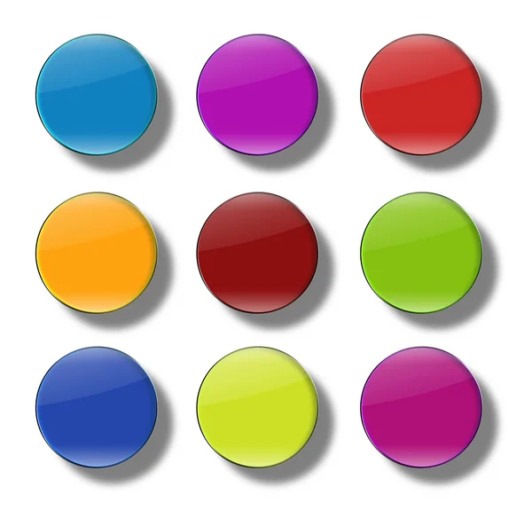 Web buttons glossy- round. — Stock Photo, Image