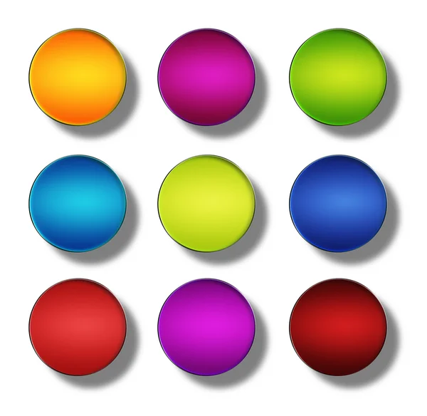 Web buttons glossy- round. — Stock Photo, Image