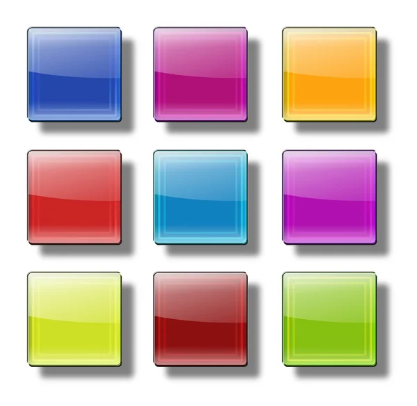 Веб-кнопки- глянсовий квадрат . — стокове фото