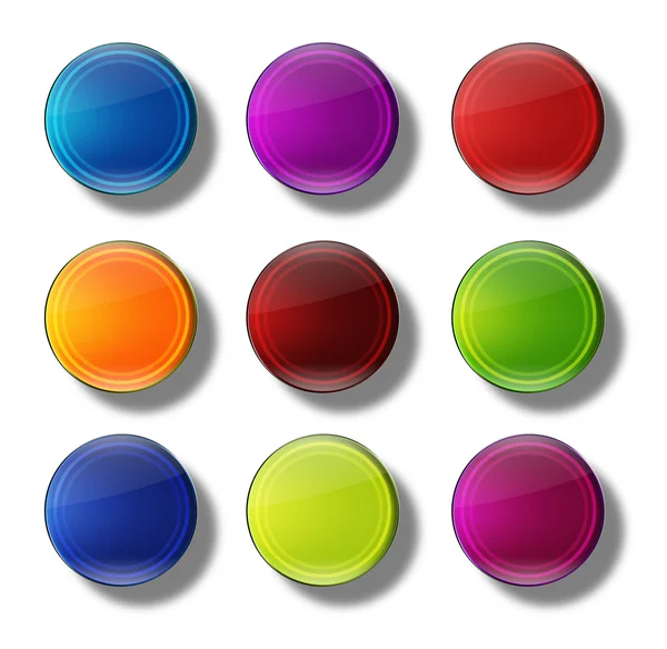 Web buttons glossy- round. — Stock Photo, Image