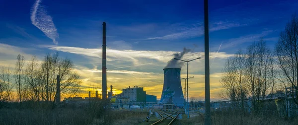Электростанция - Промышленный вид — стоковое фото