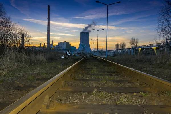 Central eléctrica - Vista industrial — Foto de Stock