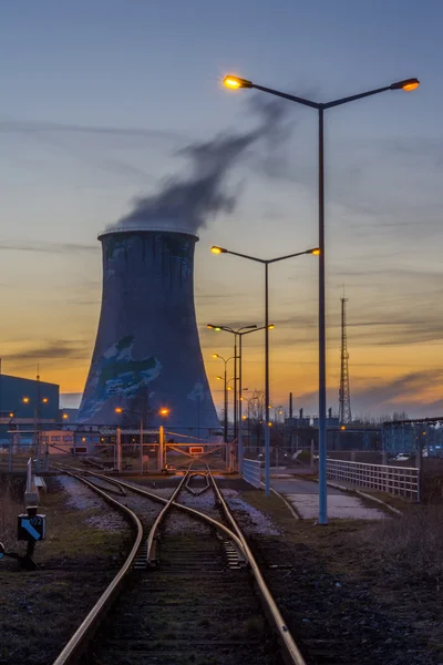 Central eléctrica - Vista industrial — Fotografia de Stock