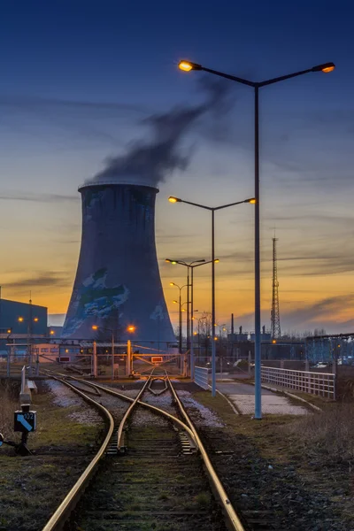 Central eléctrica - Vista industrial — Fotografia de Stock