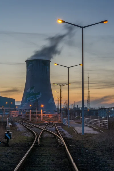 Central eléctrica - Vista industrial — Fotografia de Stock