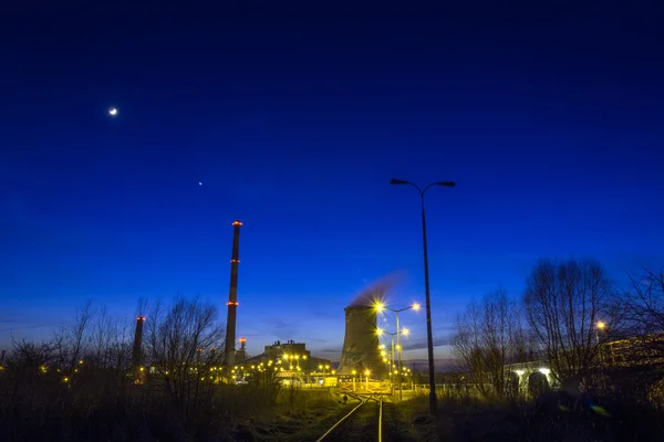 발전소-산업 보기 — 스톡 사진