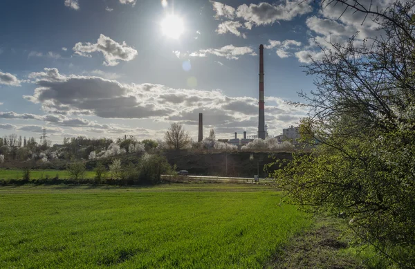 Centrale elettrica - Vista industriale — Foto Stock