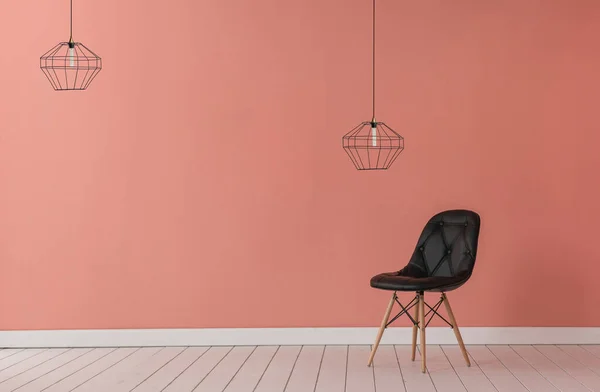 Lampada Parete Sedia Concetto Con Struttura Sala Interna — Foto Stock