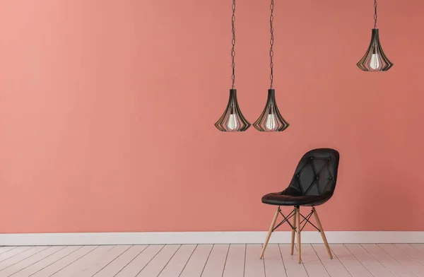 Lampada Parete Sedia Concetto Con Struttura Sala Interna — Foto Stock