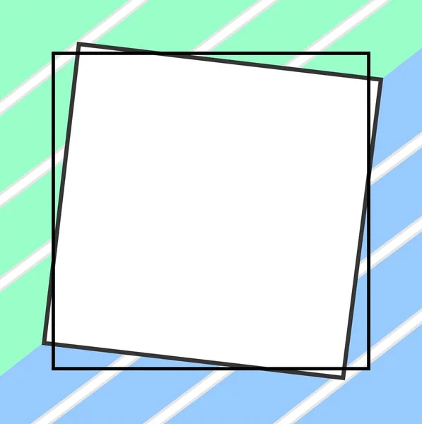 Mavi ve yeşil boş çerçeve tasarımları.