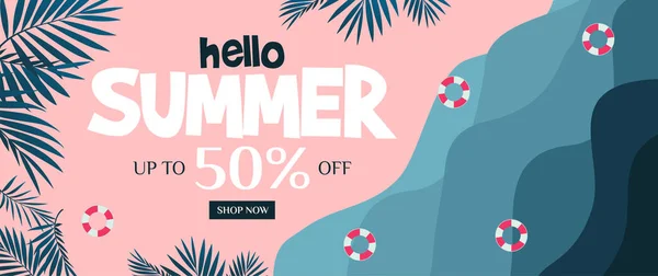 Colourful Summer Sale Promotional Background Free Vector — Stock Vector