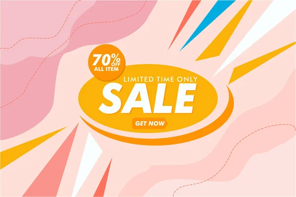 Düz flash satış arkaplan vektör şablonu