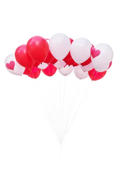 Red and white balloons isolated. — Stock Photo, Image