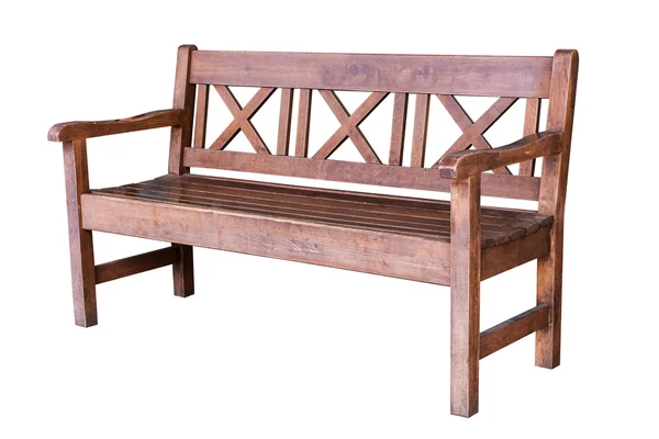 Stará dřevěná lavička. — Stock fotografie