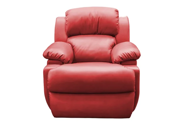 Rött läder armchai. — Stockfoto