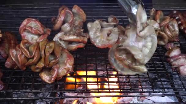 Der Schweinegrill. — Stockvideo