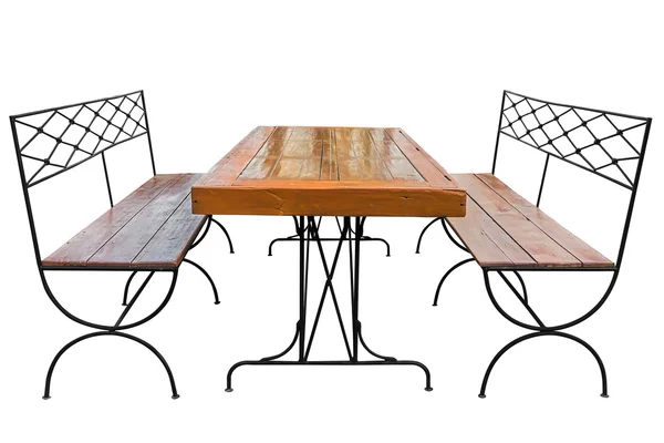 Matbord och bänk. — Stockfoto
