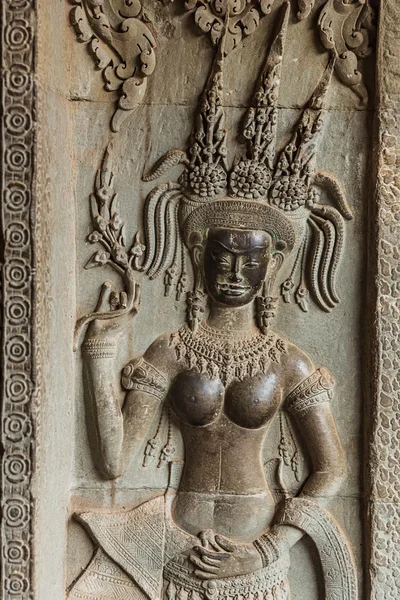 De sculptuur Apsara. — Stockfoto