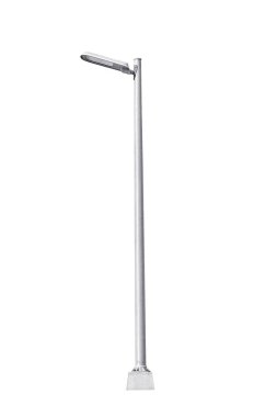 Sokak lambası direği beyaz bir arkaplanda izole edilmiş, kırpma yolu ile.