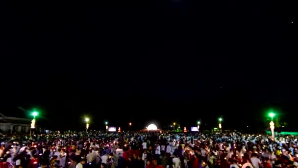 Time Lapse Video Faroles Flotantes Cielo Loy Krathong Festival Yeepeng — Vídeos de Stock