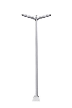 Sokak lambası direği beyaz bir arkaplanda izole edilmiş, kırpma yolu ile.