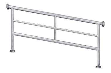 Paslanmaz çelik korkuluklar 10 derecelik eğimle izole edilmiş..