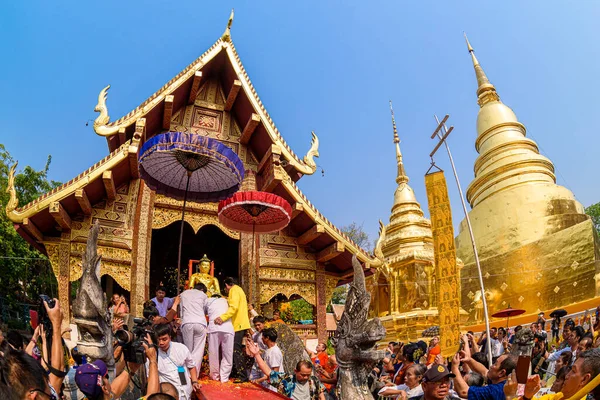 Chiang Mai Thailand Abril 2019 Chiangmai Songkran Festival Buda Phra — Fotografia de Stock