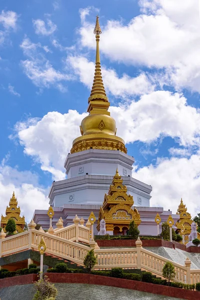 Phra Maha Chedi Thepnimittham Phra Santitham Temple Dans Village Mae — Photo