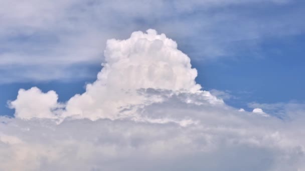 Time Lapse Vackra Rörelser Vita Moln Blå Himmel Bakgrund Bilder — Stockvideo