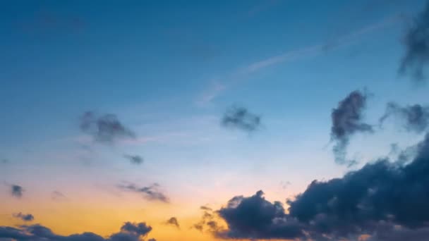 Time Lapse Βίντεο Όμορφα Κινούμενα Σύννεφα Δραματικό Ουρανό Πλάνα Από — Αρχείο Βίντεο