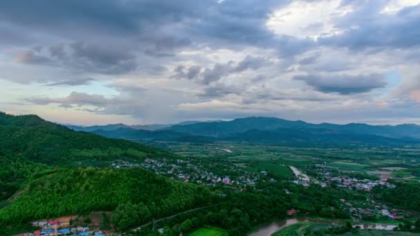 Vidéo Time Lapse Beautiful Motion Cloud Sky Tha Ton City — Video