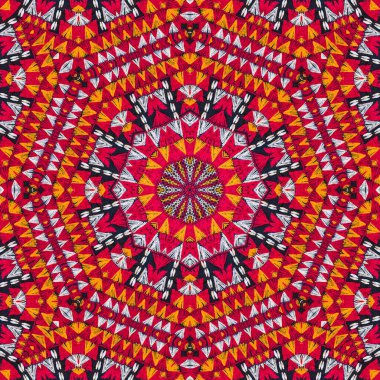Kusursuz kaleydoskop ya da seramik fayans, duvar kağıdı, muşamba, tekstil, web sayfası arka planı için sonsuz desen kullanılır. Çizgili elementlerden geometrik yineleniyor