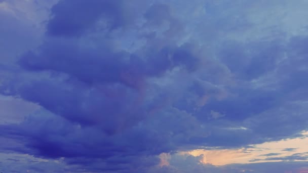 Time Lapse Nubes Grises Oscuras Rodando Flotando Cielo Concepto Nubes — Vídeos de Stock