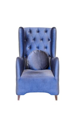 Lüks kadife döşeme, beyaz arka planda yastık, kırpma yolu ile izole edilmiş..