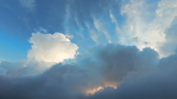 Időeltolódás Gyönyörű Felhők Mozognak Égen Mozgásban Felhőtáj — Stock videók
