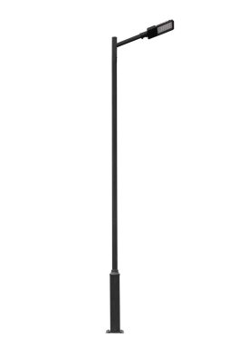 Sokak lambası direği beyaz bir arkaplanda izole edilmiş, kırpma yolu ile.